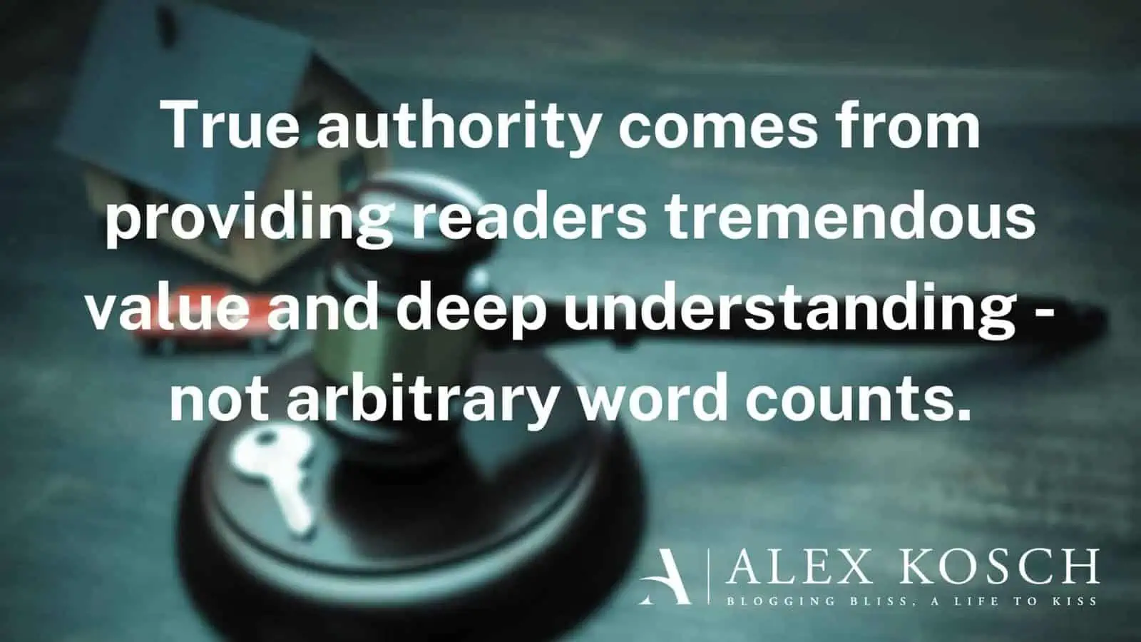 True authority comes from providing readers tremendous value and deep understanding - not arbitrary word counts.